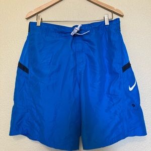 Nike swim trunks in electric blue